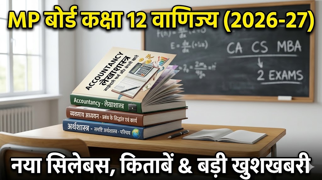 MP Board कक्षा 12 वाणिज्य वर्ग सिलेबस 2026-27, किताबें और चैप्टर लिस्ट