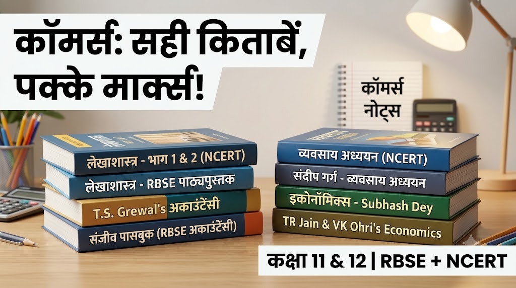 Rajasthan Board Commerce कक्षा 11th और 12th के लिए ज़रूरी किताबें