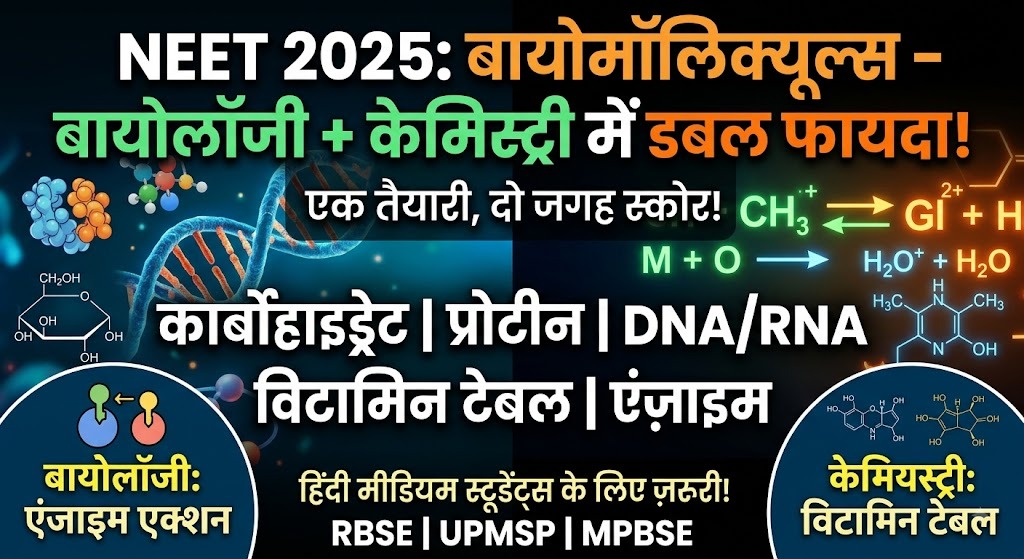 बायोमॉलिक्यूल्स, वो टॉपिक जो NEET में बायोलॉजी और केमिस्ट्री दोनों में नंबर दिलाता है