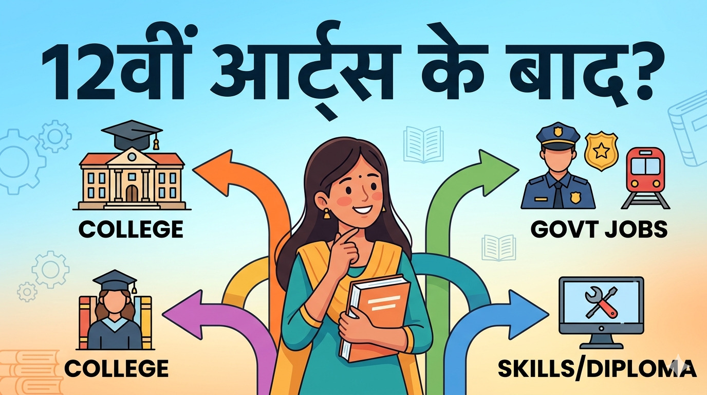 MP Board 12th Arts के बाद क्या करें? जानिए सभी रास्ते — सरकारी नौकरी से लेकर बड़े कॉलेज तक