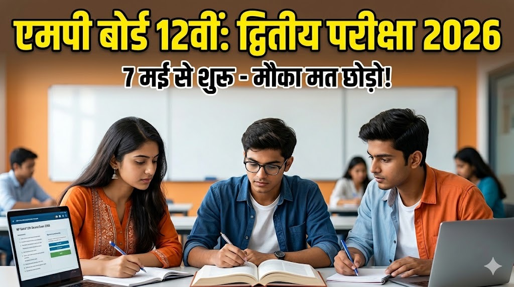 MP Board 12th Second Exam 2026: 7 मई से शुरू, फेल हुए हो या नंबर सुधारने हैं, यह मौका मत छोड़ो