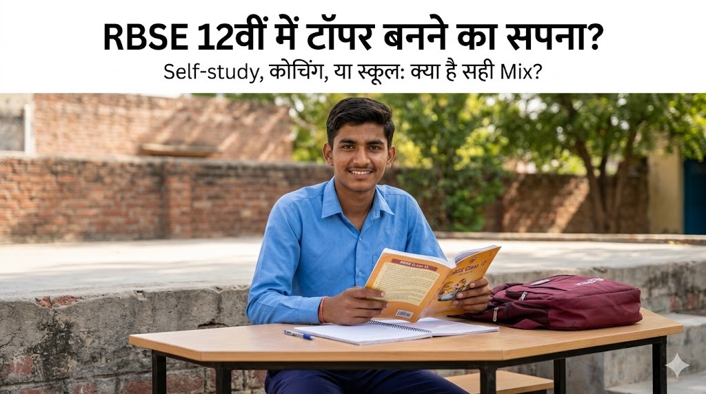 RBSE 12वीं टॉपर बनने का सपना? सेल्फ-स्टडी, कोचिंग और स्कूल का सही मिक्स जानें