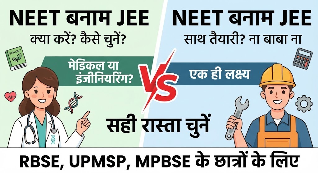 NEET बनाम JEE, क्या दोनों की तैयारी साथ हो सकती है और क्या करनी चाहिए