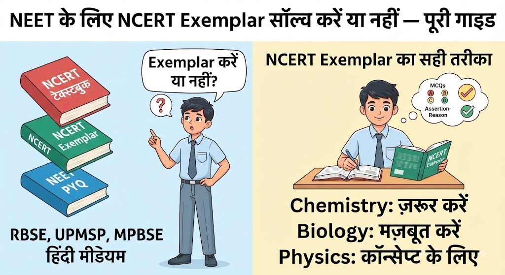 NEET के लिए NCERT Exemplar सॉल्व करें या नहीं — पूरी गाइड