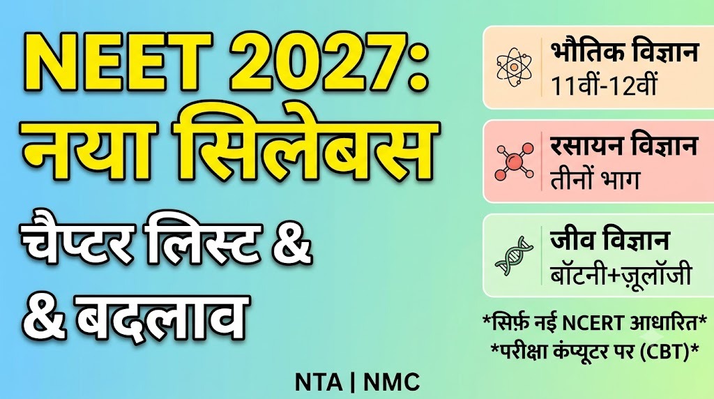 NEET 2027 का सिलेबस आसान भाषा में, चैप्टर लिस्ट और पिछले सालों से क्या बदला