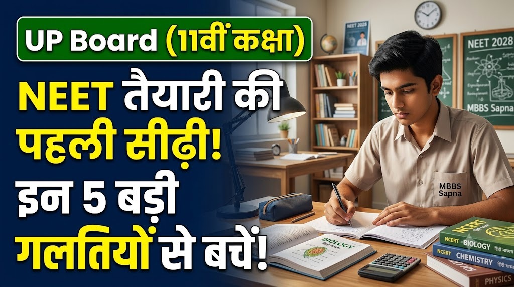 UP Board 11वीं के छात्र NEET की तैयारी के पहले साल में कौन सी आम गलतियाँ करते हैं