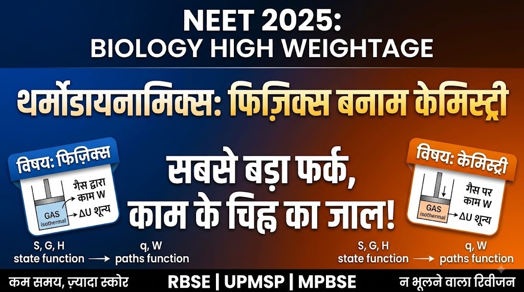 थर्मोडायनामिक्स(Thermodynamics) NEET, फिज़िक्स और केमिस्ट्री वाले वर्जन में फर्क कैसे समझें