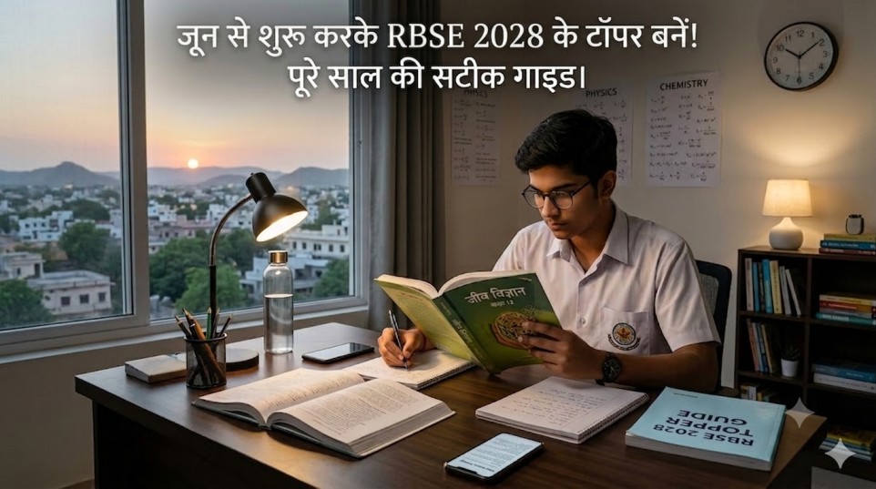 RBSE 2027, जून से शुरू करके का टॉपर कैसे बनें? पूरे साल की गाइड