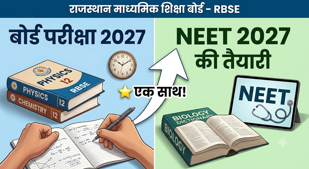 RBSE 12वीं और NEET 2027 की तैयारी एक साथ कैसे करें, आसान गाइड