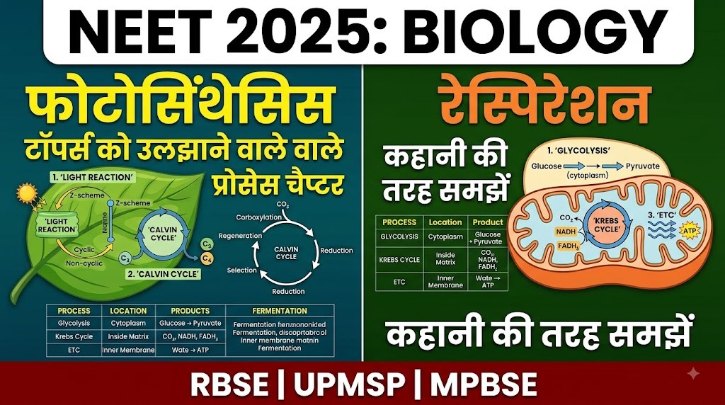 फोटोसिंथेसिस और रेस्पिरेशन, NEET के वो प्रोसेस चैप्टर जो टॉपर्स को भी उलझा देते हैं