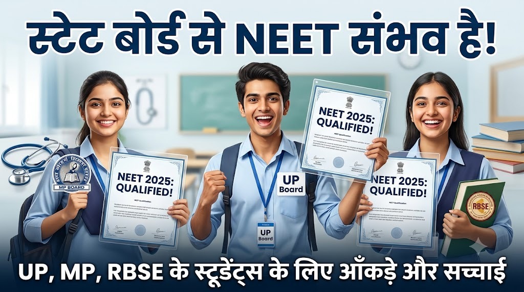 क्या MP, UP या RBSE बोर्ड से NEET निकल सकती है? आँकड़ों के साथ सच्चा जवाब