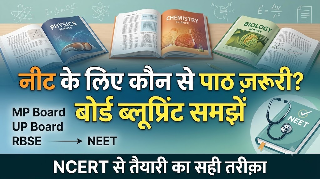MP Board, UP Board और RBSE का ब्लूप्रिंट समझिए, कौन से चैप्टर NEET से मिलते हैं