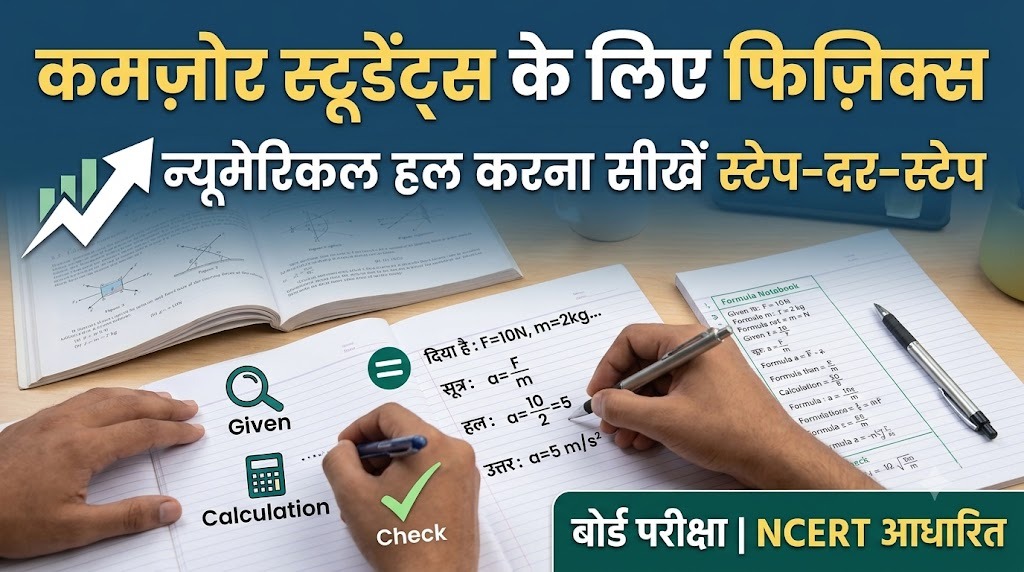 कमज़ोर स्टूडेंट्स के लिए फिज़िक्स, न्यूमेरिकल हल करना स्टेप दर स्टेप कैसे सीखें