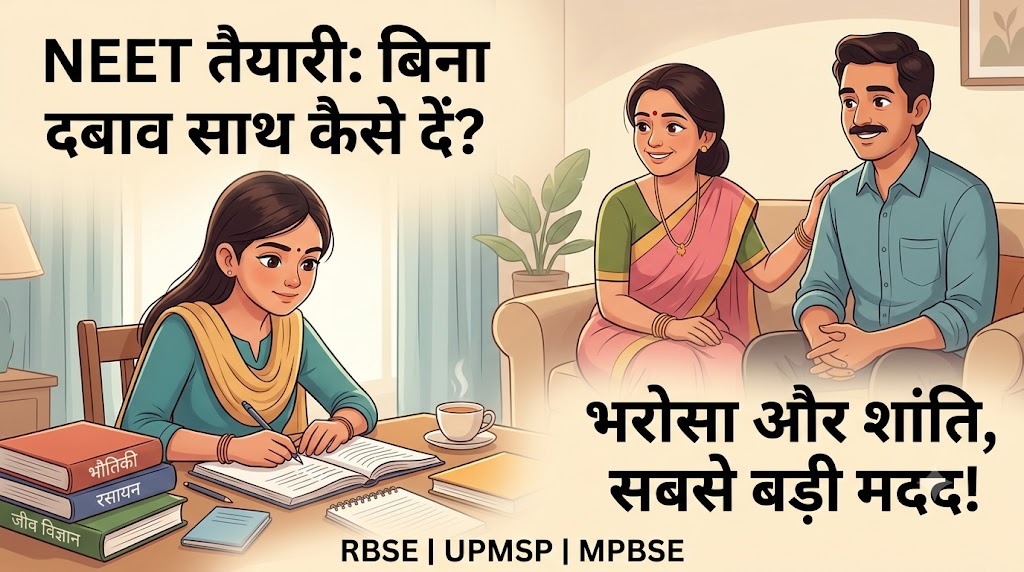 NEET स्टूडेंट के माता पिता के लिए गाइड, बिना दबाव डाले साथ कैसे दें