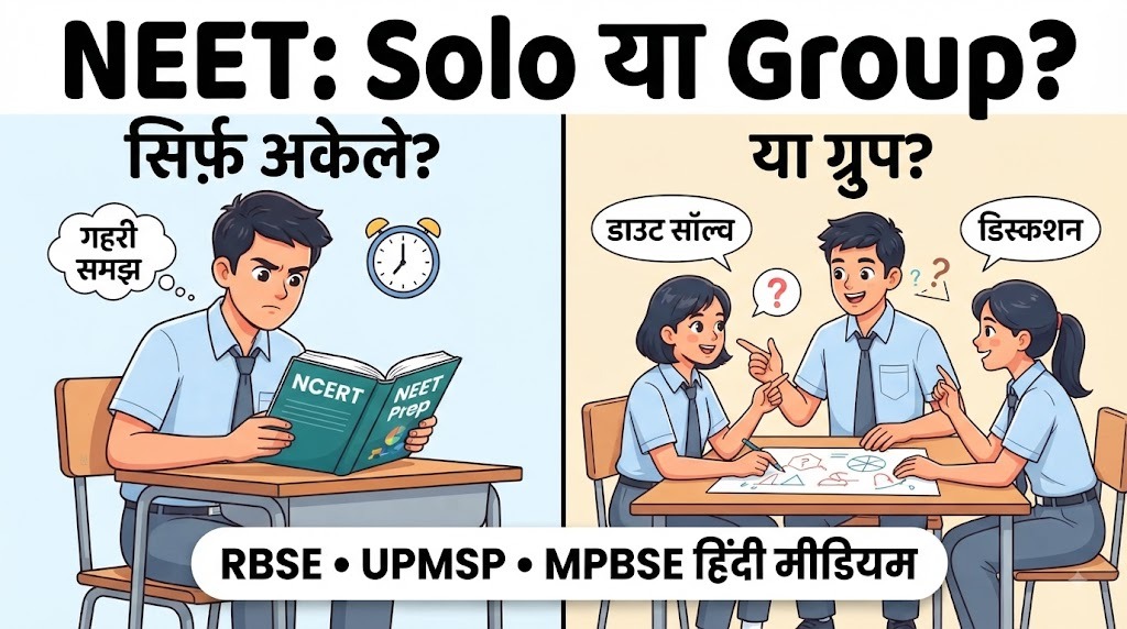 NEET की तैयारी में Group Study या Solo Study — क्या बेहतर है