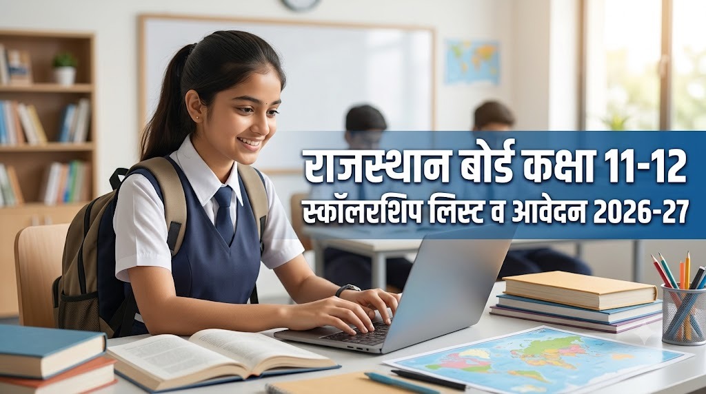 Rajasthan Board कक्षा 11 और 12 के लिए स्कॉलरशिप 2026-27, पूरी लिस्ट और आवेदन