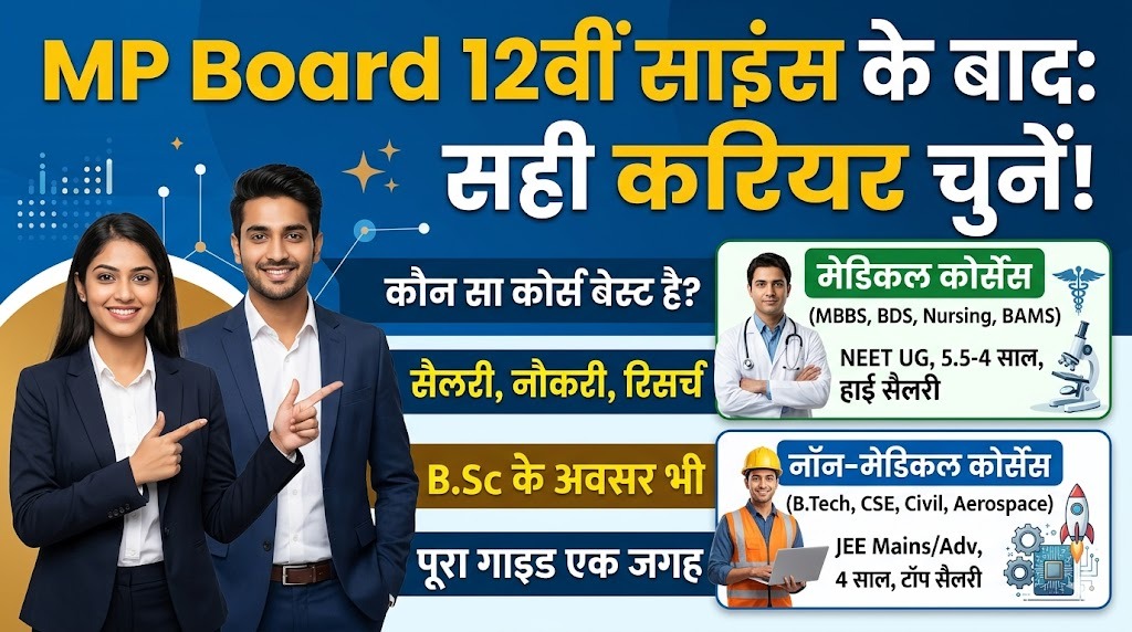 MP Board 12वीं साइंस के बाद कौन सा कोर्स करें? B.Tech से MBBS तक, पूरी जानकारी एक जगह