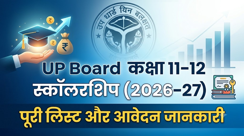 UP Board कक्षा 11 और 12 के लिए स्कॉलरशिप 2026-27, पूरी लिस्ट और आवेदन