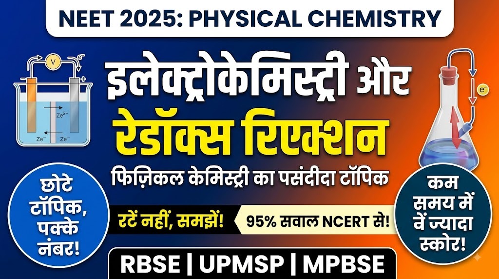 इलेक्ट्रोकेमिस्ट्री और रेडॉक्स रिएक्शन, NEET की फिज़िकल केमिस्ट्री का पसंदीदा टॉपिक