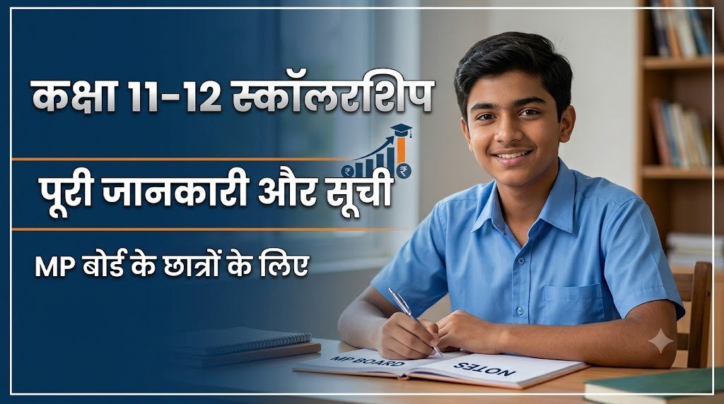 MP Board कक्षा 11 और 12 के लिए स्कॉलरशिप 2026-27, पूरी लिस्ट और आवेदन