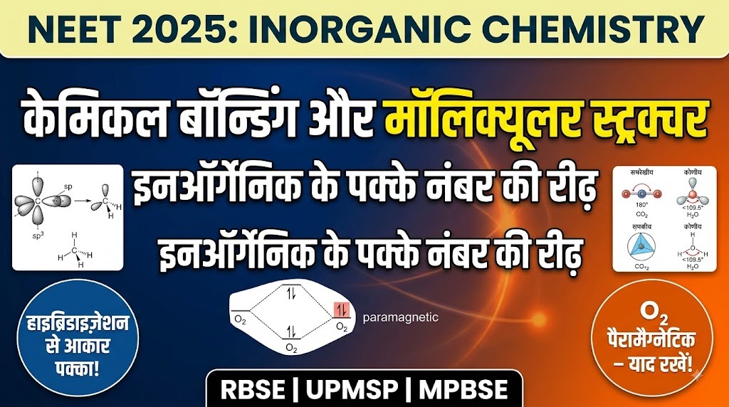 केमिकल बॉन्डिंग और मॉलिक्यूलर स्ट्रक्चर, NEET में इनऑर्गेनिक के पक्के नंबर की रीढ़