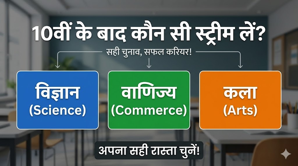 MP Board 10वीं के बाद कौन सी Stream लें? Science, Commerce या Arts?