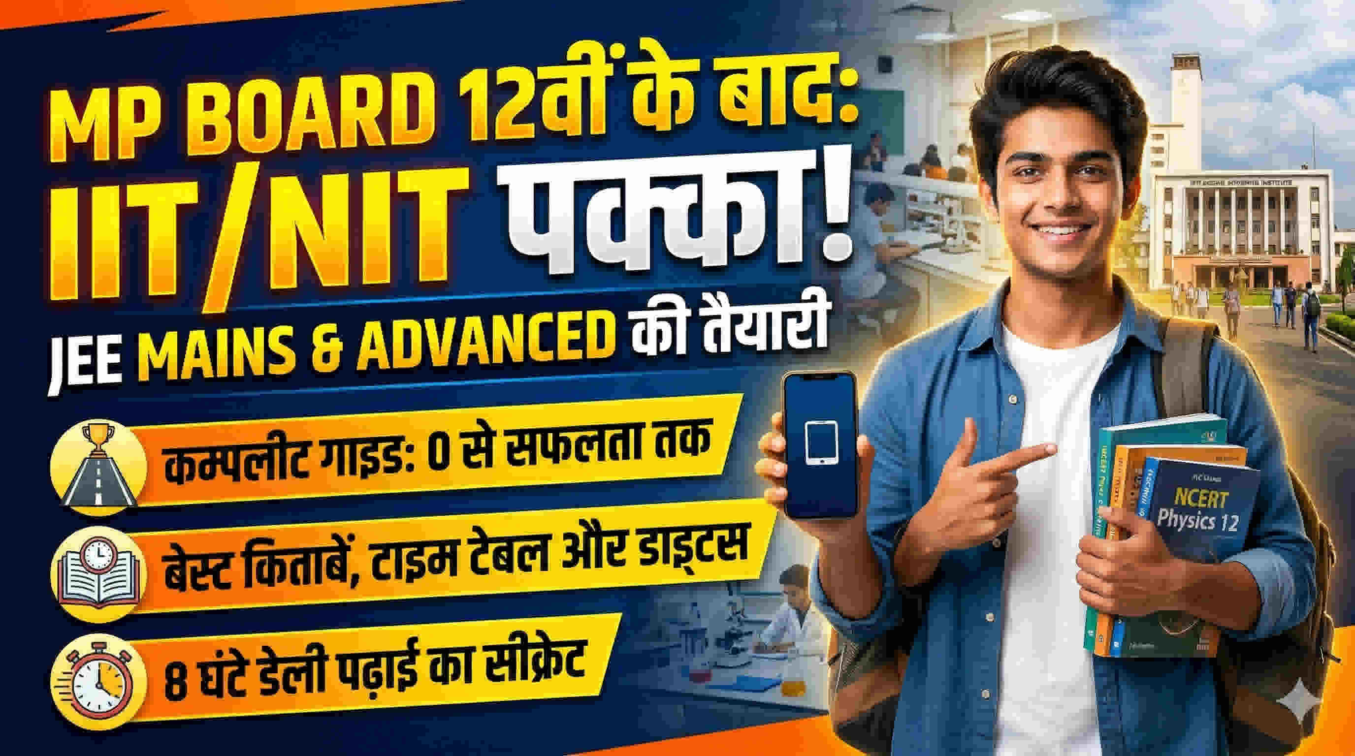 JEE Mains और Advanced की तैयारी कैसे करें? MP Board 12वीं के छात्रों के लिए कम्पलीट गाइड