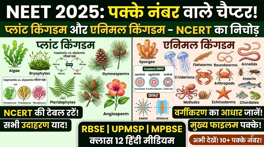 प्लांट किंगडम और एनिमल किंगडम, NEET के क्लासिफिकेशन चैप्टर जो बिना पढ़े नहीं बनते