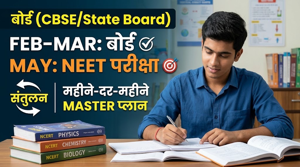 महीने दर महीने प्लान, फरवरी मार्च के बोर्ड और मई की NEET को साथ कैसे संभालें