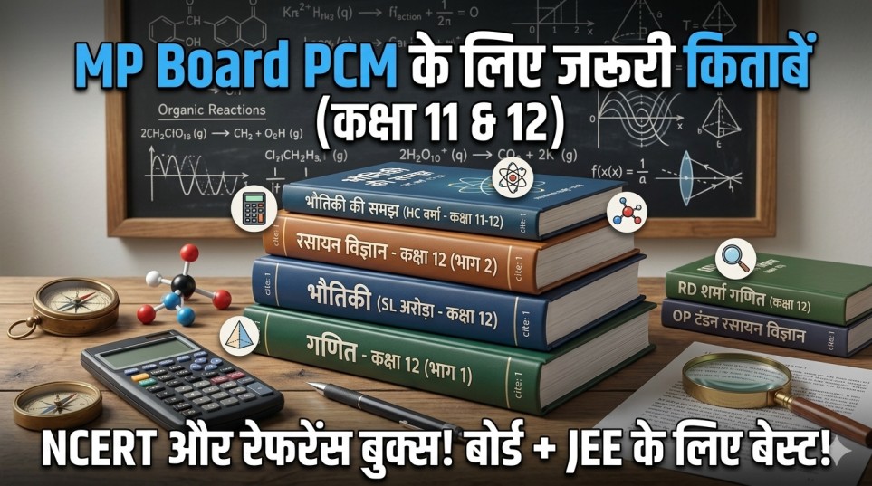 MP Board PCM कक्षा 11th और 12th के लिए ज़रूरी किताबें