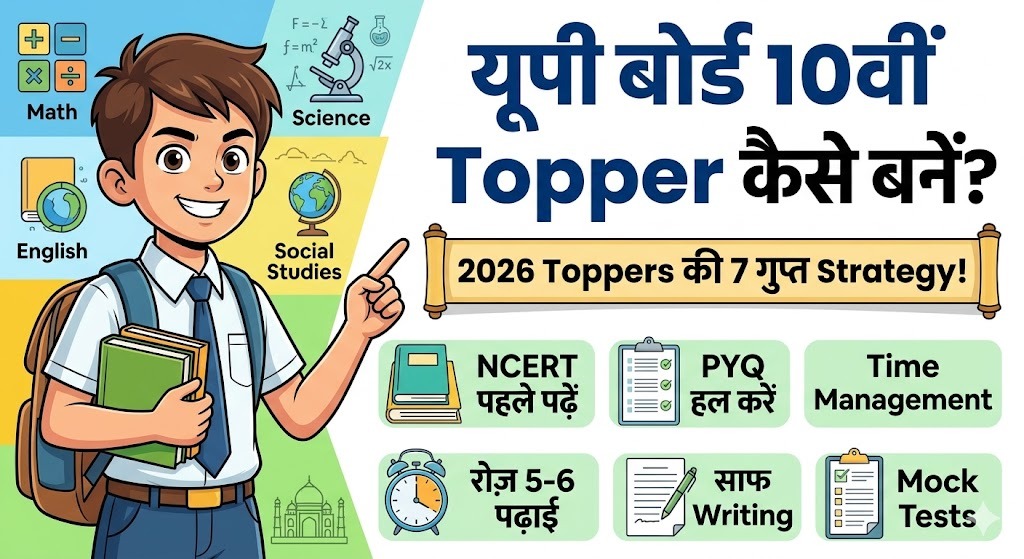UP Board 10वीं Topper कैसे बनें? 2026 Toppers की Strategy