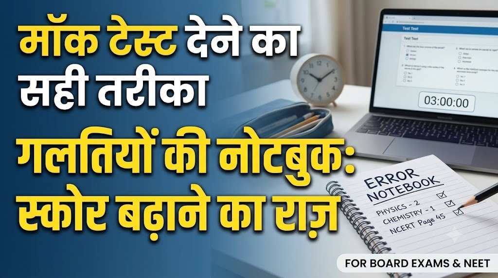 मॉक टेस्ट कैसे दें और कैसे जाँचें, गलतियों की नोटबुक वाला तरीका